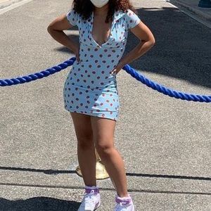 OMIGHTY BLUE STRAWBERRY DRESS